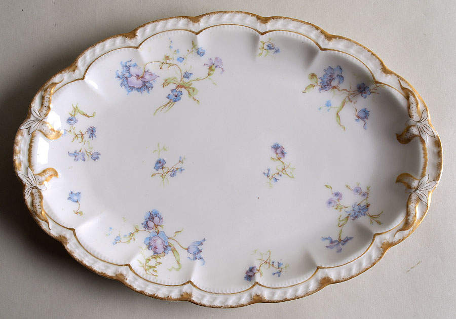 Schleiger 663a 12" Oval Serving Platter by Haviland-1