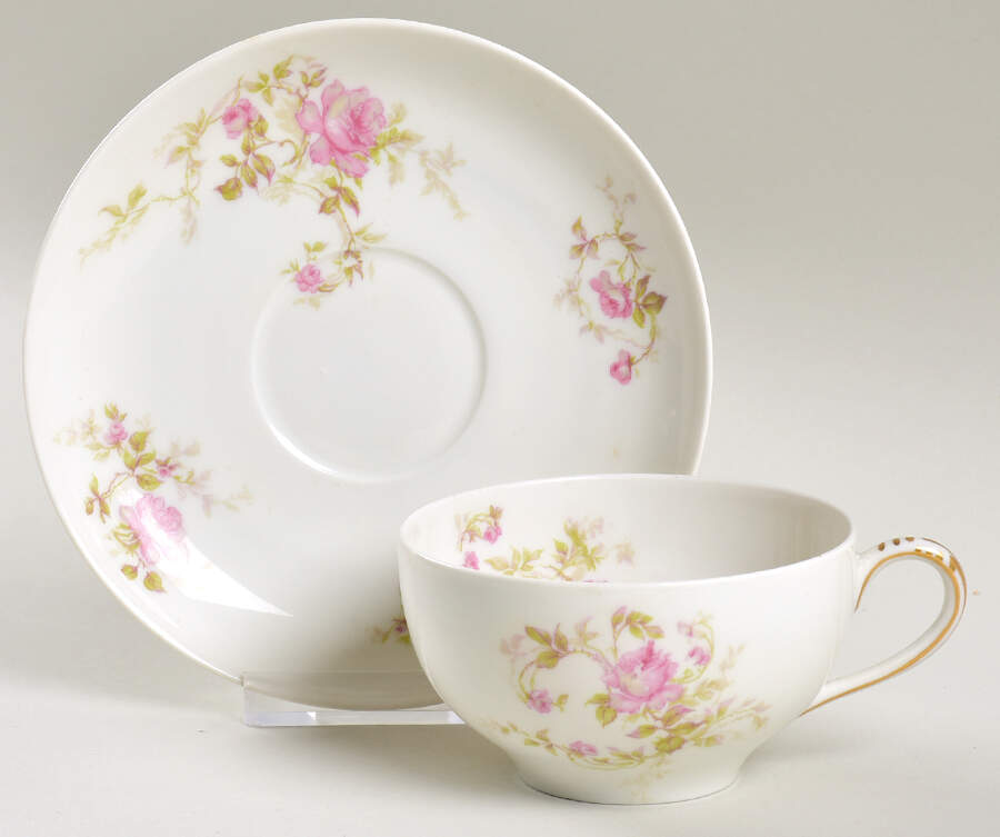 Schleiger 666 Flat Cup & Saucer Set by Haviland-1