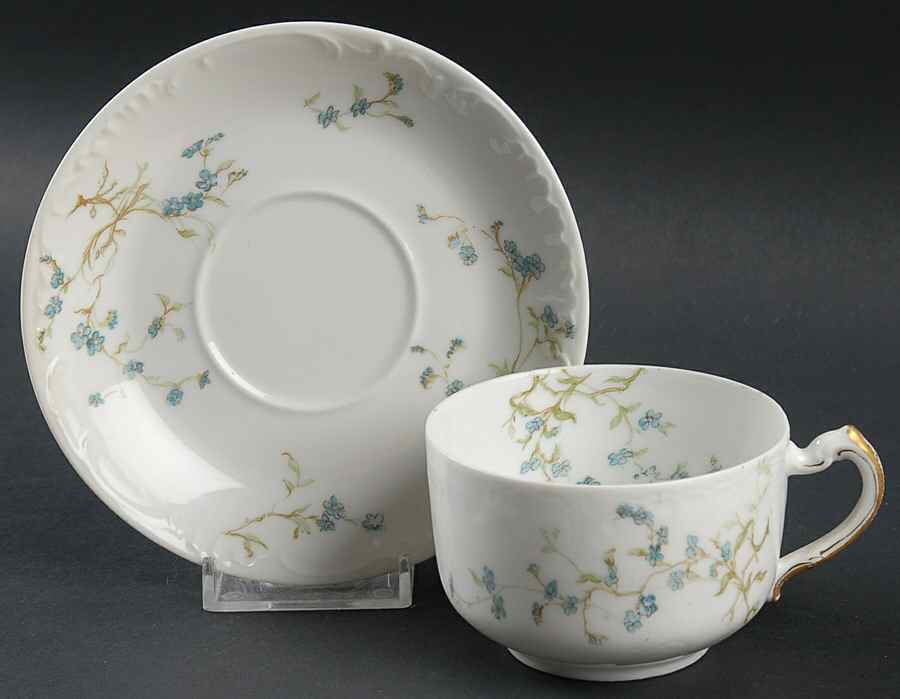 Schleiger 667c Flat Cup & Saucer Set by Haviland-1