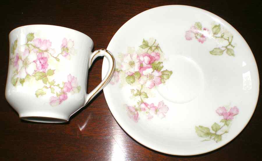 Schleiger 66b Footed Cup & Saucer Set by Haviland-1