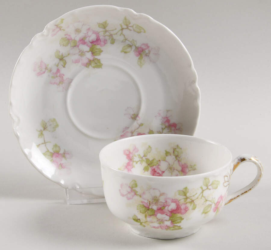 Schleiger 66E Flat Cup & Saucer Set by Haviland-1