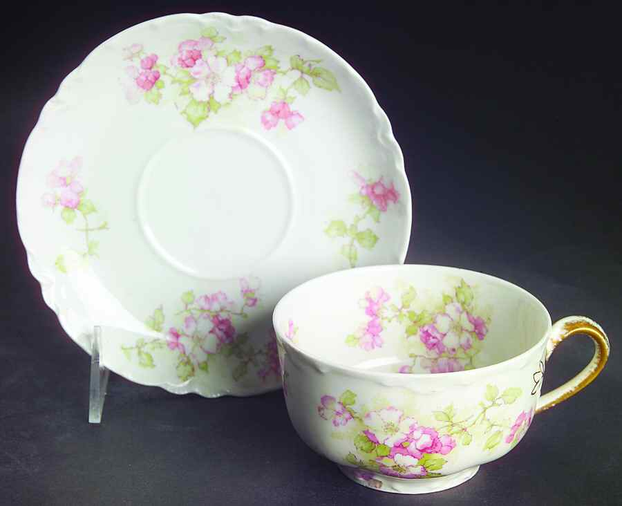Schleiger 66E Flat Cup & Saucer Set by Haviland-1