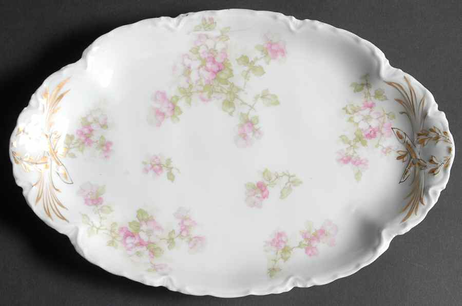 Schleiger 66E 11" Oval Serving Platter by Haviland-1
