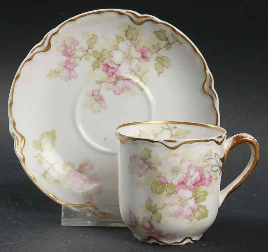 Schleiger 66G Flat Demitasse Cup & Saucer Set by Haviland-1