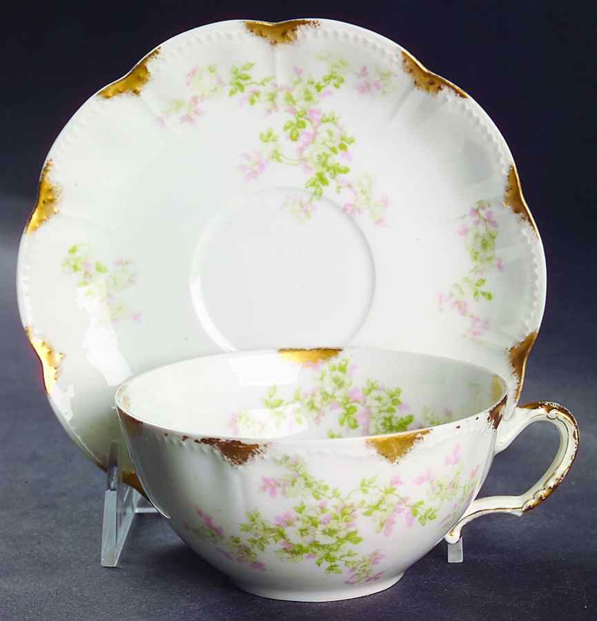 Schleiger 67 Flat Cup & Saucer Set by Haviland-1