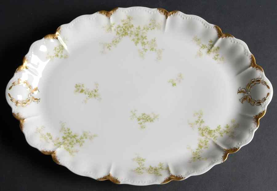 Schleiger 67 14" Oval Serving Platter by Haviland-1