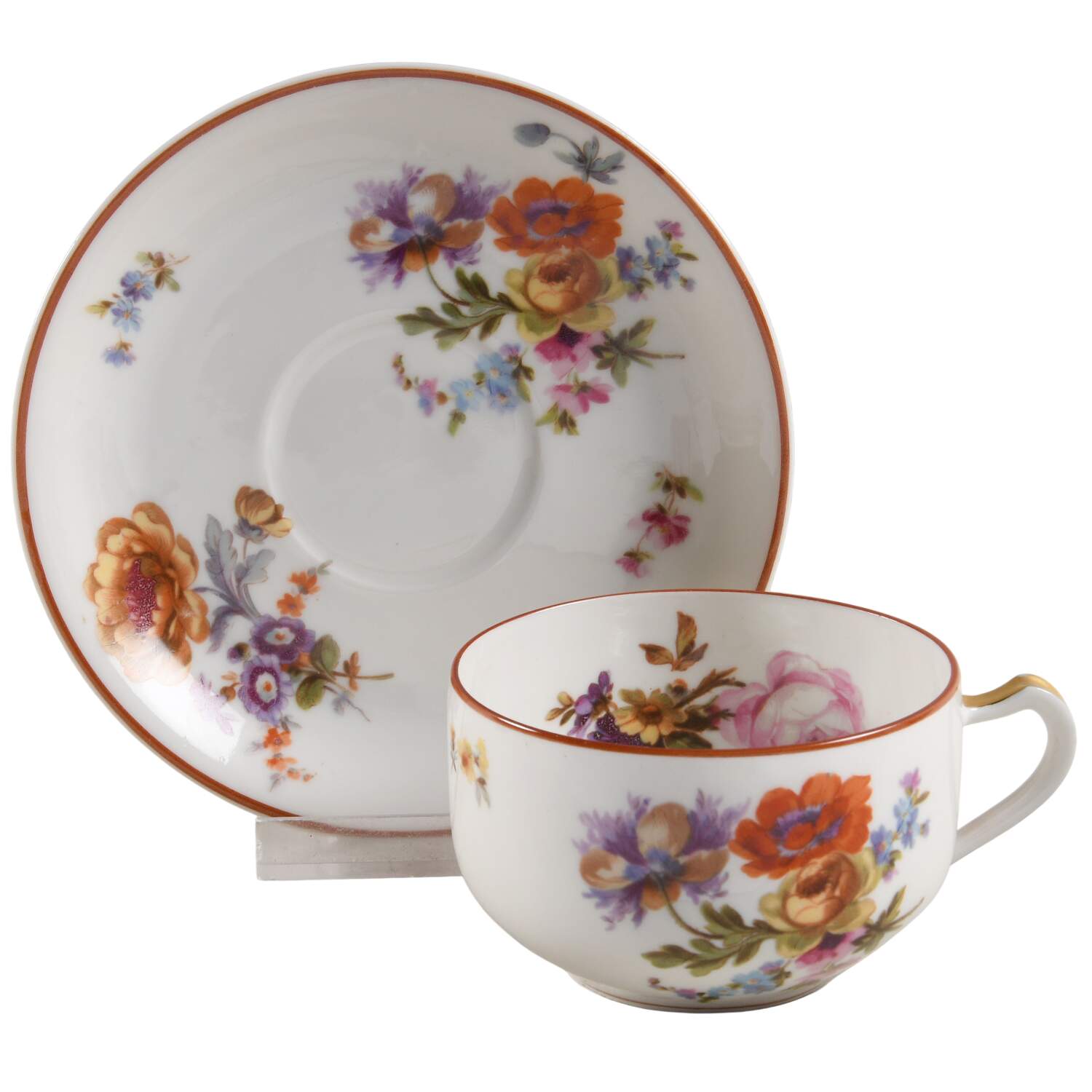 Schleiger 675 Flat Cup & Saucer Set by Haviland-1
