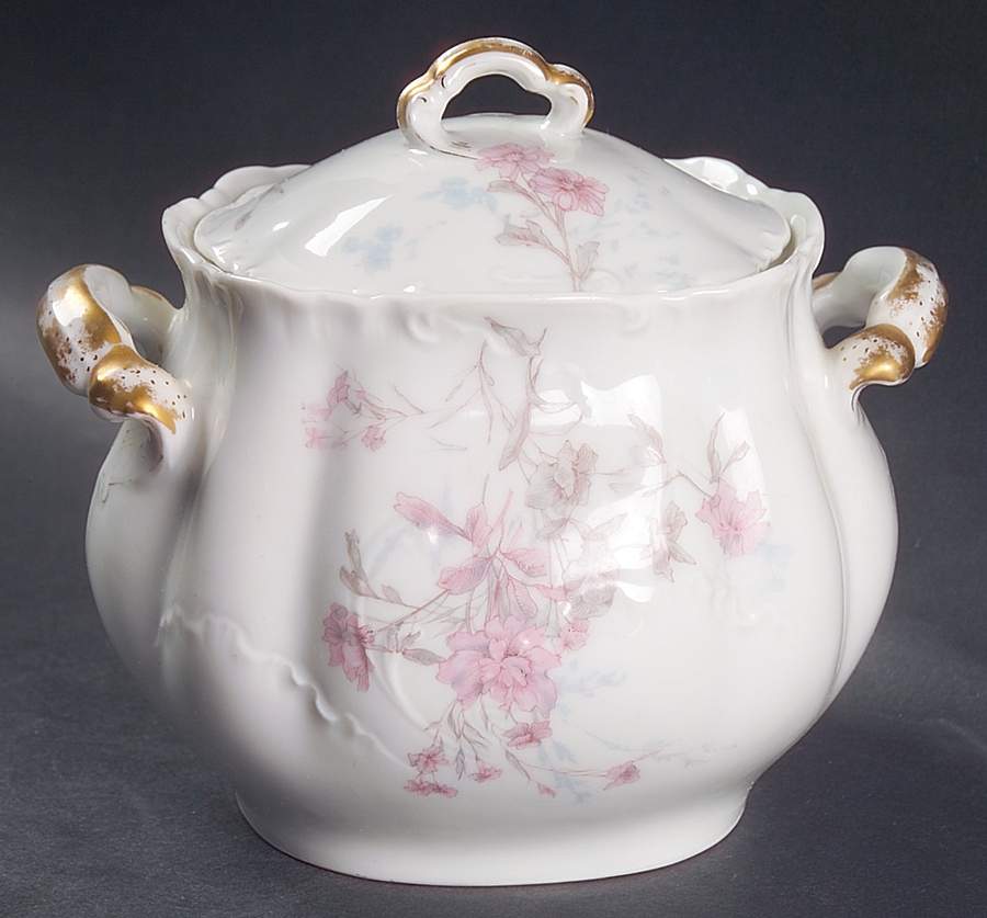 Schleiger 678A Sugar Bowl & Lid by Haviland-1