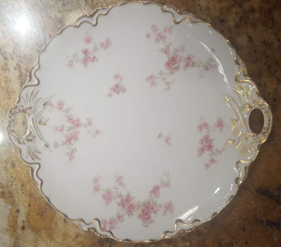Schleiger 67E Handled Cake Plate by Haviland-1