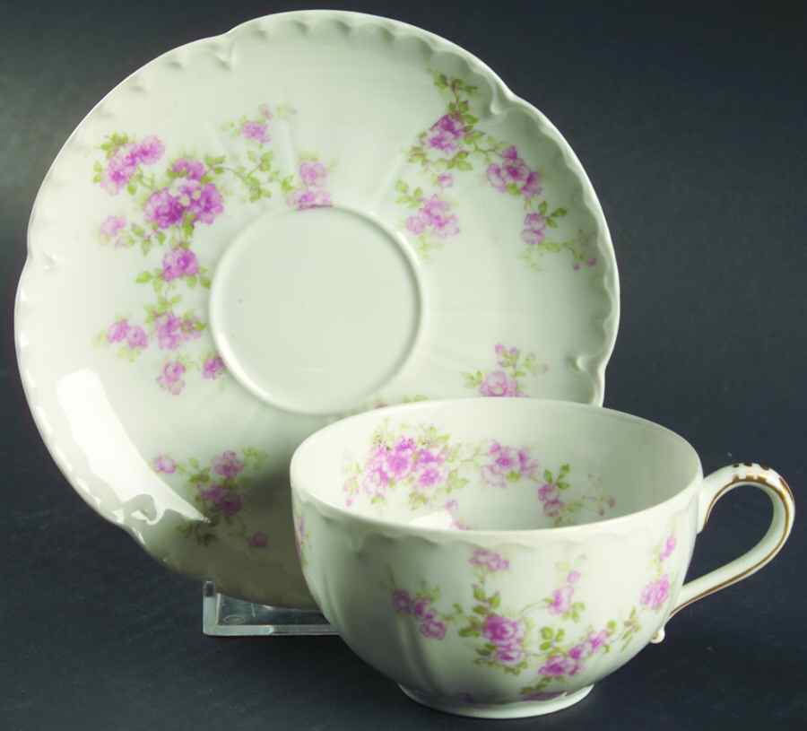 Schleiger 67G Flat Cup & Saucer Set by Haviland-1