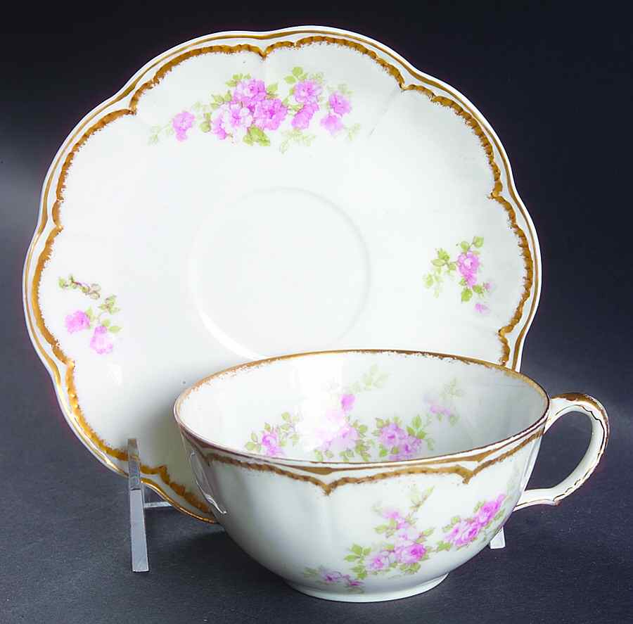 Schleiger 67L Flat Cup & Saucer Set by Haviland-1