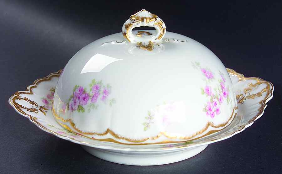 Schleiger 67L Round Covered Butter with Strainer by Haviland-1