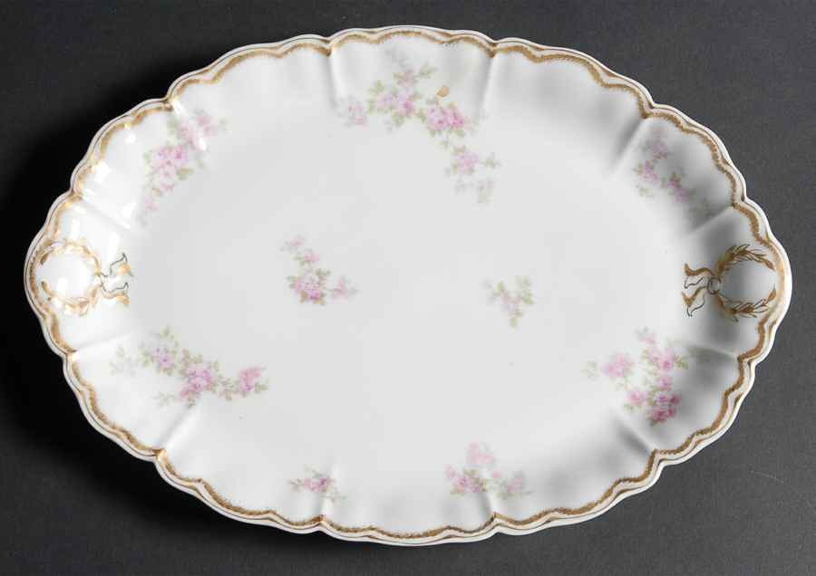 Schleiger 67L 12" Oval Serving Platter by Haviland-1