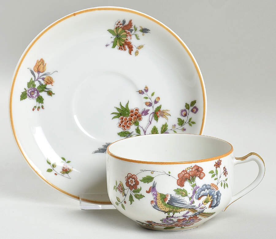 Schleiger 684a Flat Cup & Saucer Set by Haviland-1