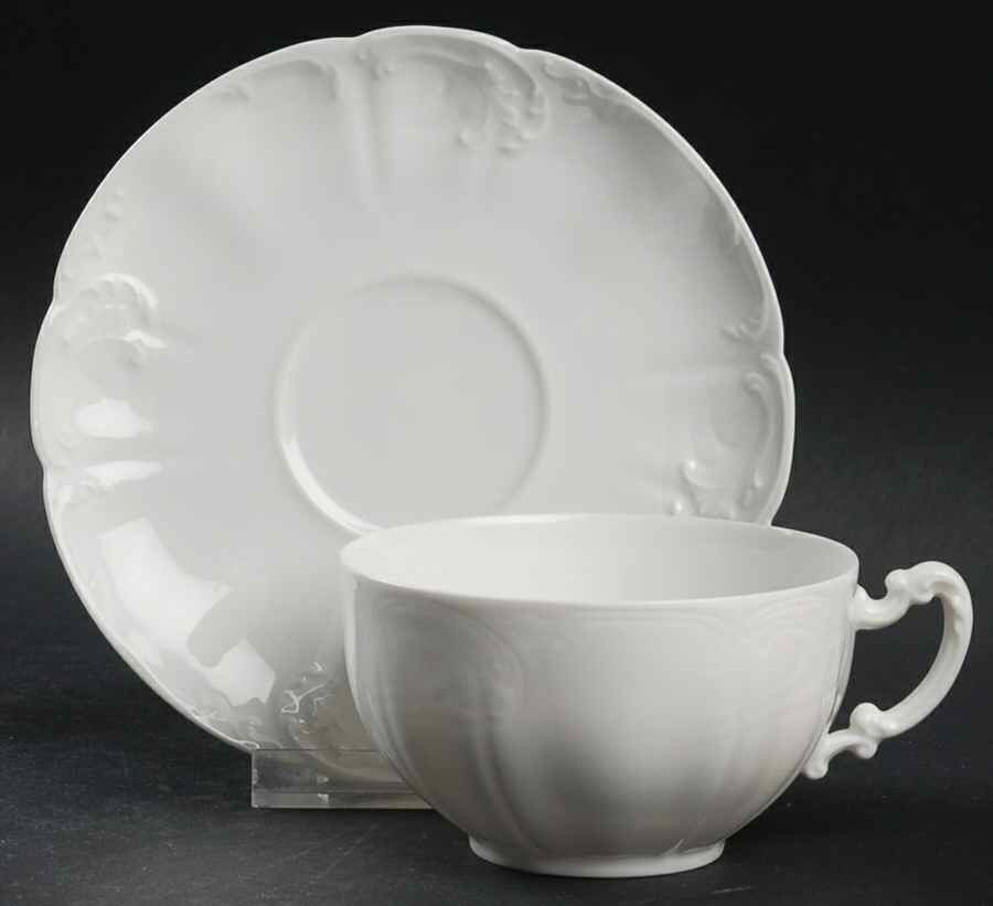 Schleiger 7 Flat Cup & Saucer Set by Haviland-1