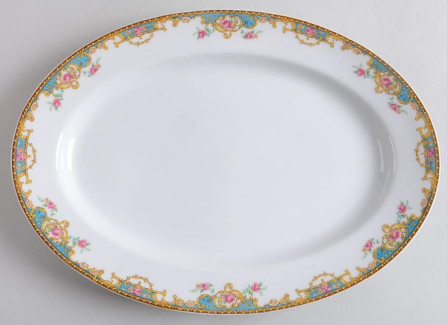 Schleiger 700B (No Trim) 11" Oval Serving Platter by Haviland-1
