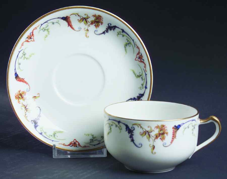 Schleiger 701A Flat Cup & Saucer Set by Haviland-1