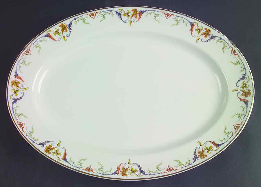 Schleiger 701A 13" Oval Serving Platter by Haviland-1