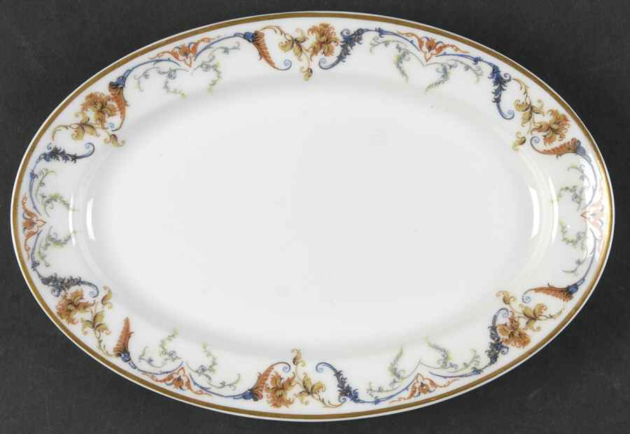 Schleiger 701A 9" Oval Serving Platter by Haviland-1