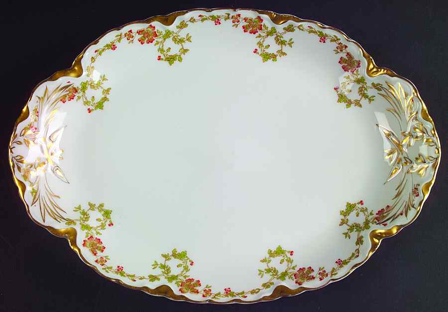 Schleiger 705 11" Oval Serving Platter by Haviland-1