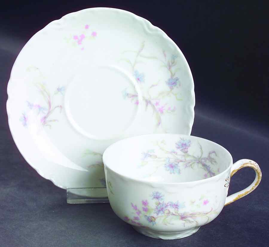 Schleiger 70A Flat Cup & Saucer Set by Haviland-1