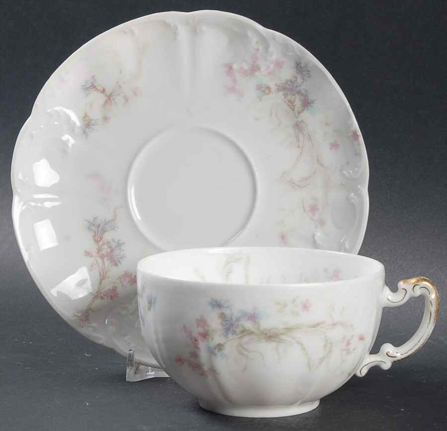 Schleiger 70F Flat Cup & Saucer Set by Haviland-1