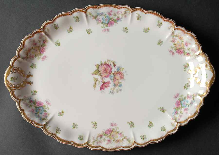 Schleiger 72 14" Oval Serving Platter by Haviland-1
