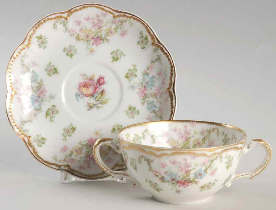 Schleiger 72 Flat Bouillon Cup & Saucer by Haviland-1
