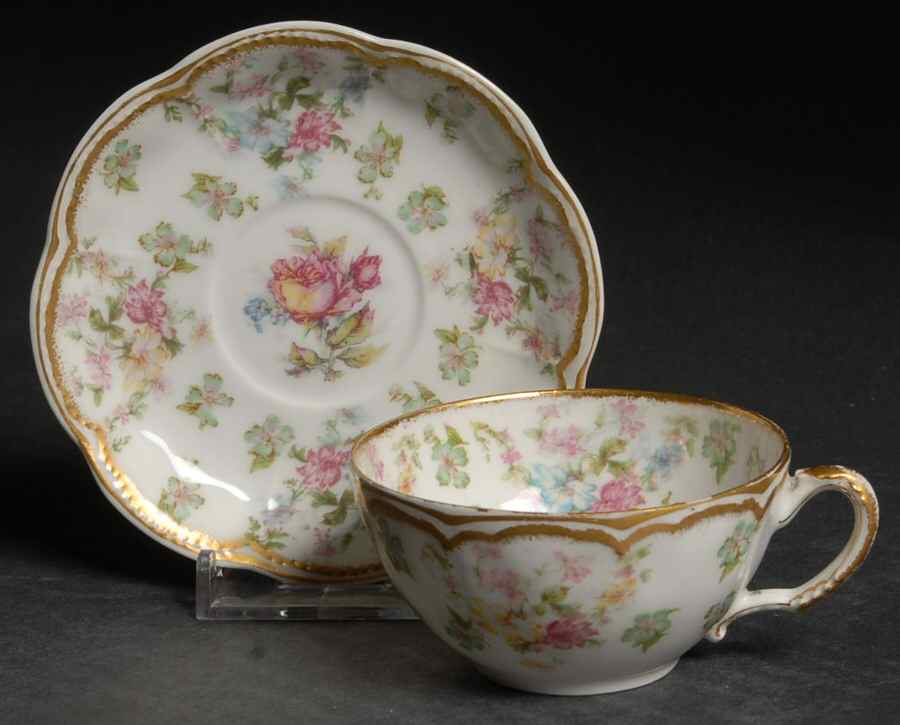 Schleiger 72 Flat Demitasse Cup & Saucer Set by Haviland-1