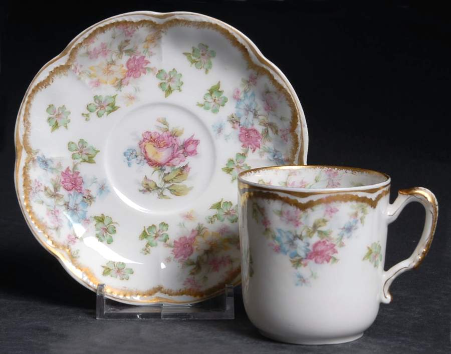Schleiger 72 Flat Demitasse Cup & Saucer Set by Haviland-1