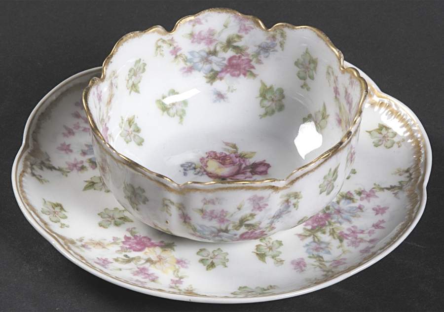 Schleiger 72 Ramekin & Saucer Set by Haviland-1