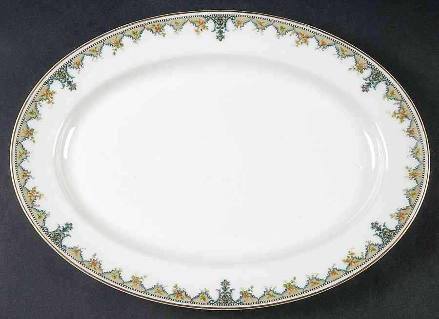 Schleiger 727 13" Oval Serving Platter by Haviland-1