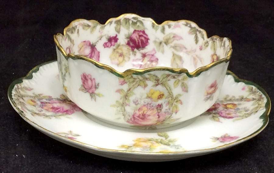 Schleiger 72a Ramekin & Saucer Set by Haviland-1