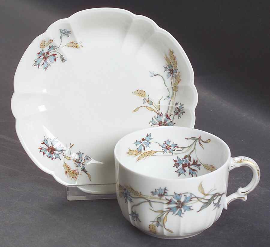 Schleiger 73 Flat Cup & Saucer Set by Haviland-1