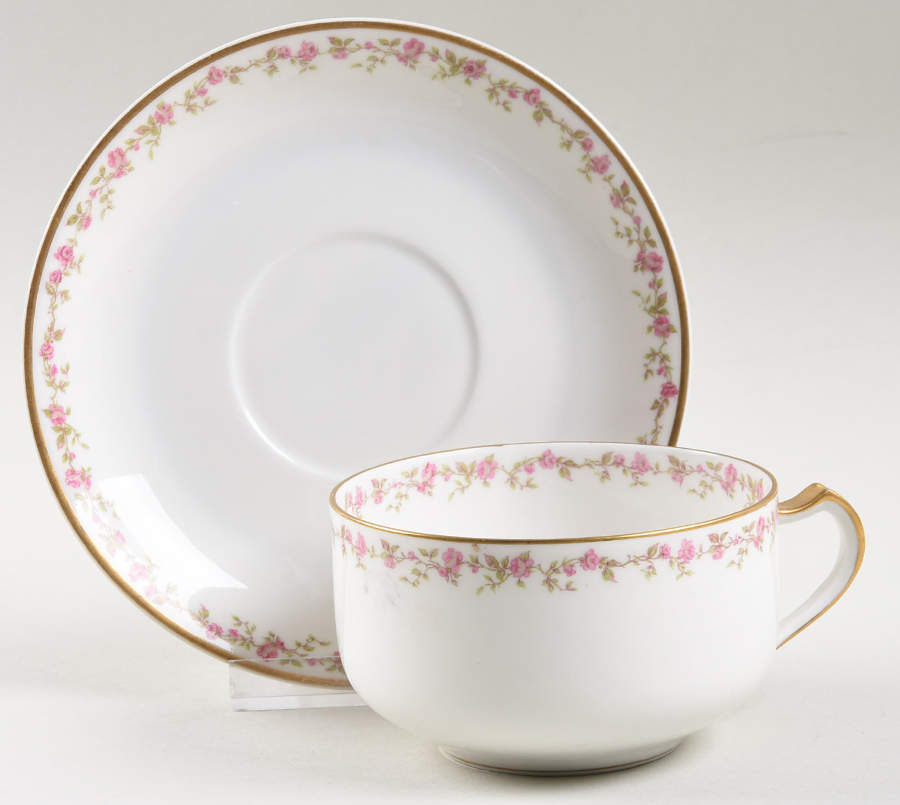 Schleiger 736 Oversized Cup & Saucer Set by Haviland-1