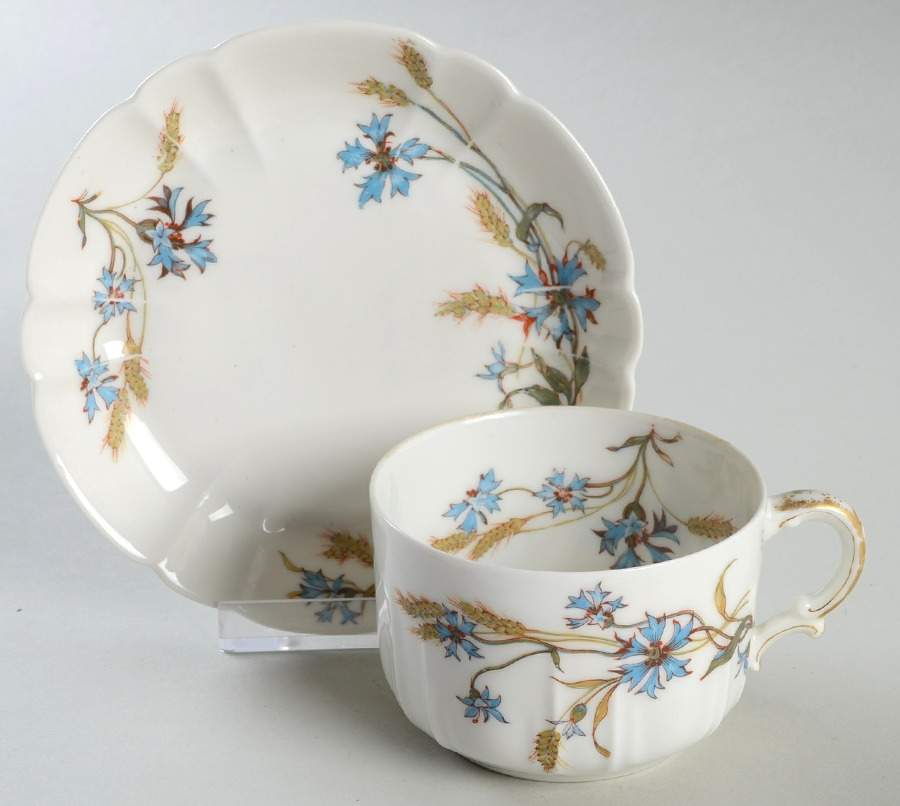 Schleiger 73G Flat Cup & Saucer Set by Haviland-1