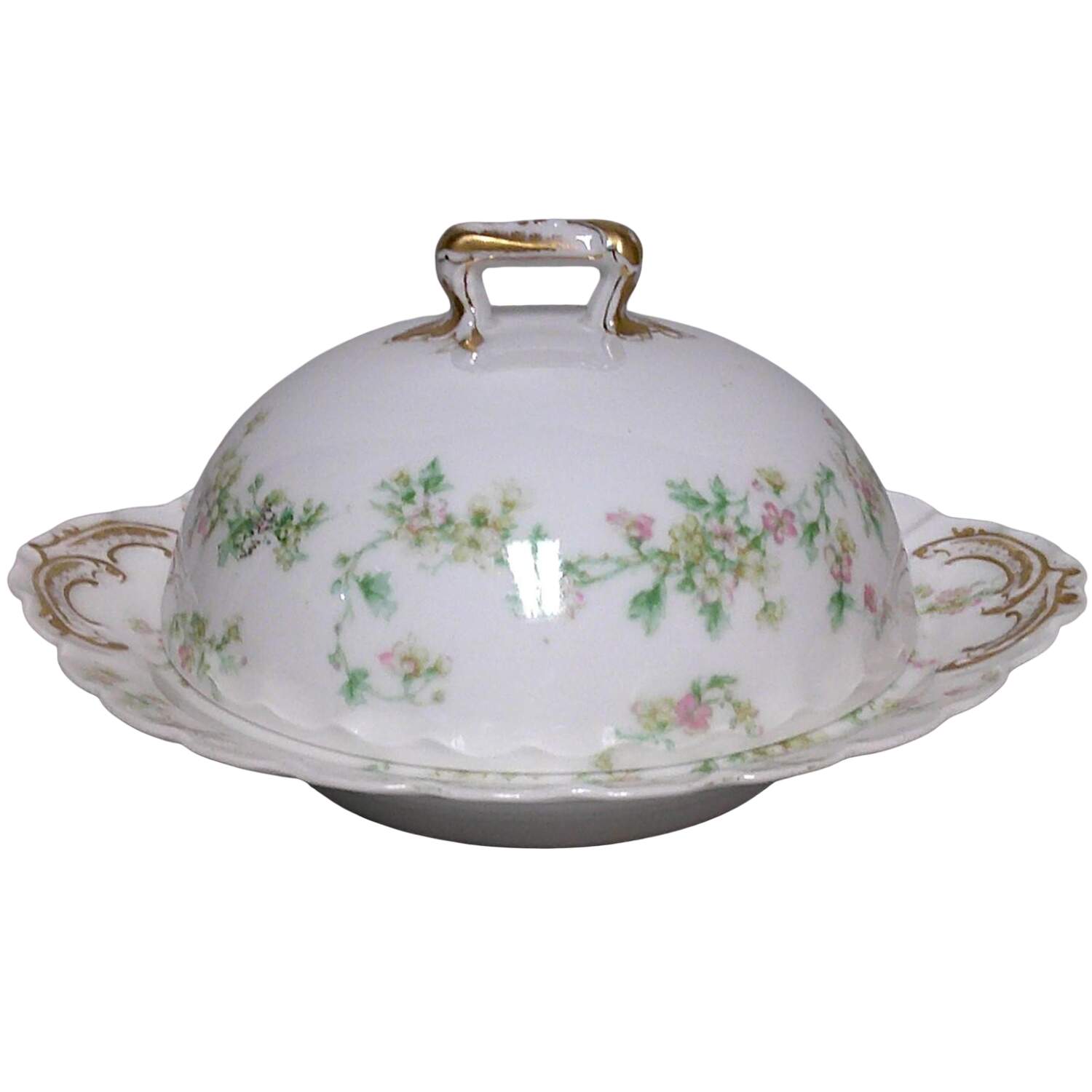 Schleiger 74 Round Covered Butter by Haviland-1