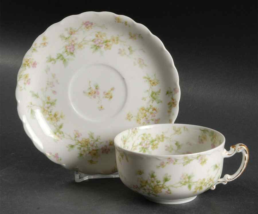 Schleiger 74 Flat Cup & Saucer Set by Haviland-1