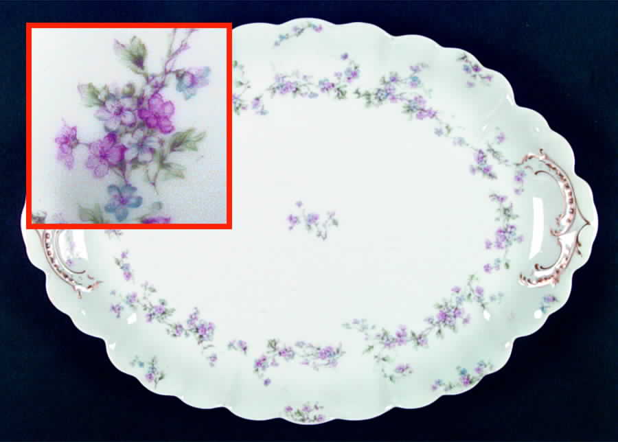 Schleiger 74d 14" Oval Serving Platter by Haviland-1