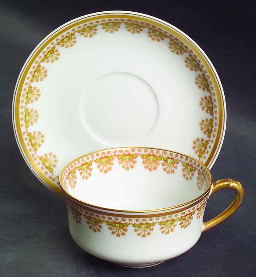 Schleiger 754 Flat Demitasse Cup & Saucer Set by Haviland-1