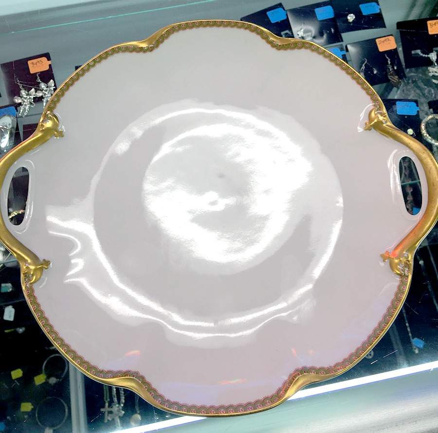 Schleiger 757a Handled Cake Plate by Haviland-1