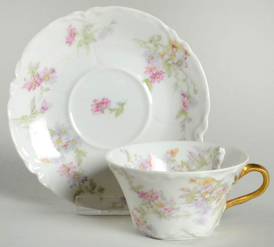 Schleiger 75p Flat Demitasse Cup & Saucer Set by Haviland-1