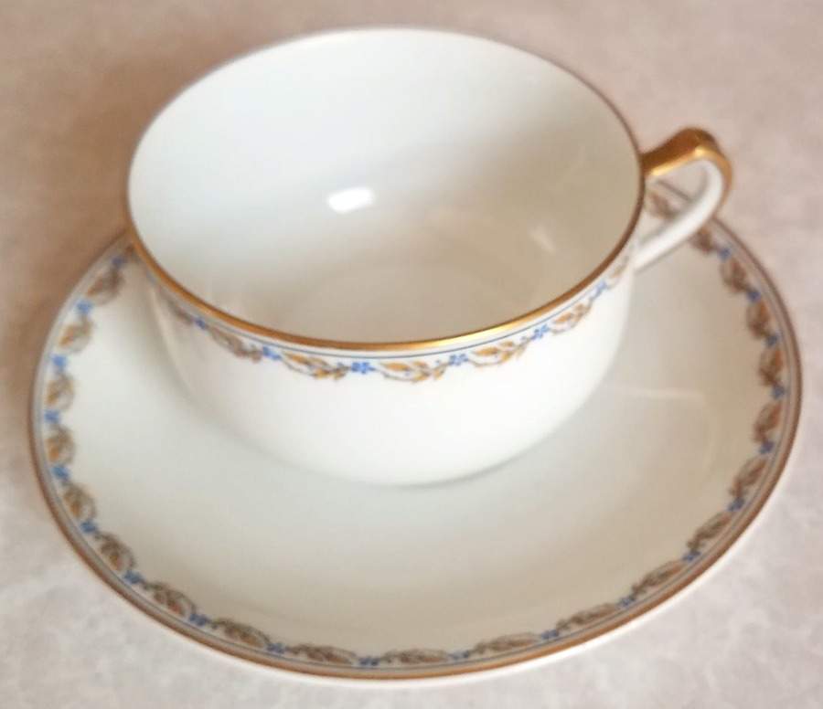 Schleiger 762 Flat Cup & Saucer Set by Haviland-1