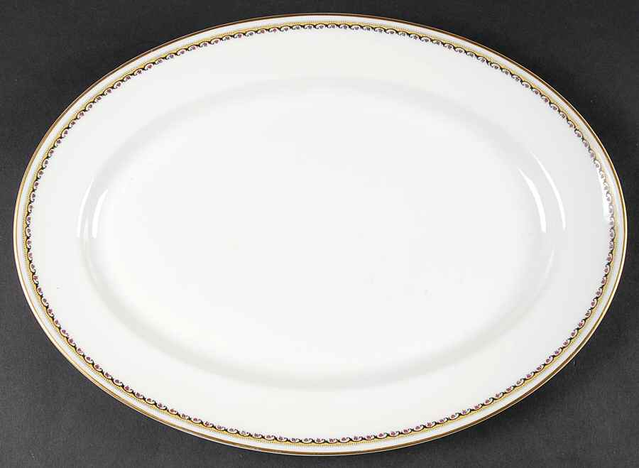 Schleiger 767 14" Oval Serving Platter by Haviland-1