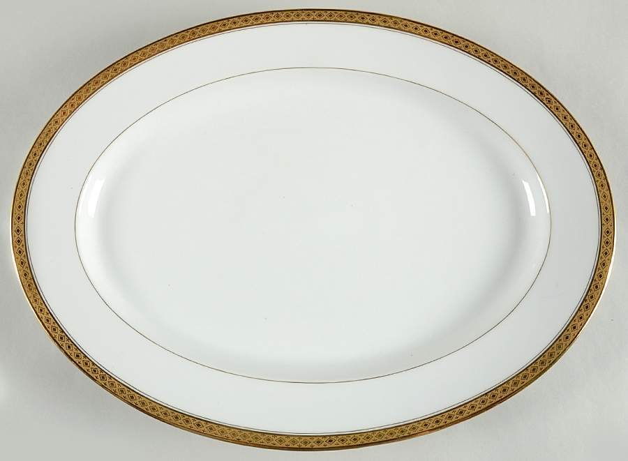 Schleiger 777 16" Oval Serving Platter by Haviland-1