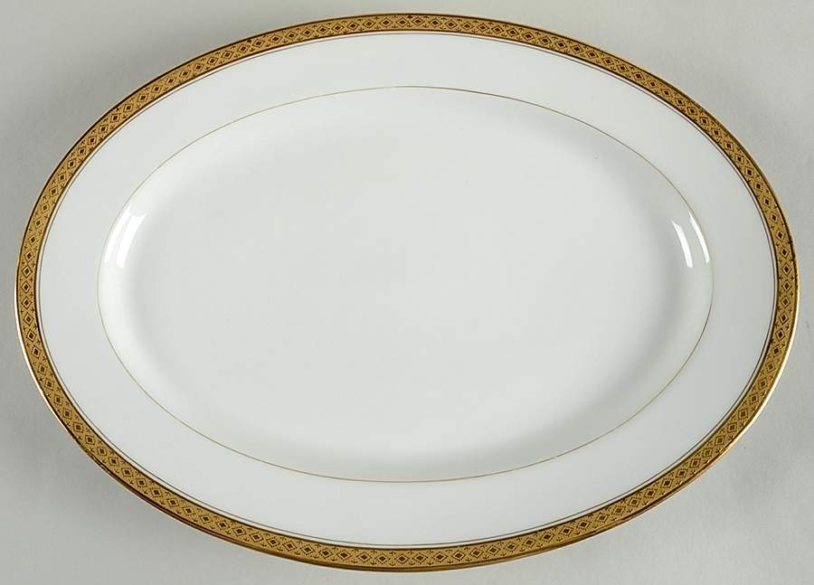 Schleiger 777 14" Oval Serving Platter by Haviland-1