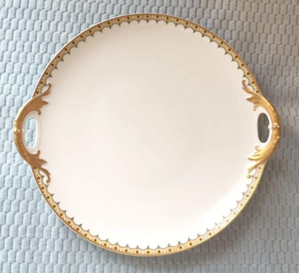 Schleiger 783A Handled Cake Plate by Haviland-1
