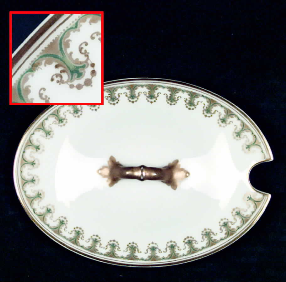 Schleiger 786 Gravy Boat w/Attached Underplate & Lid by Haviland-1