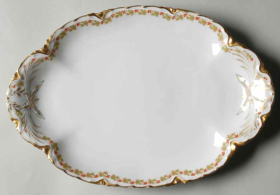 Schleiger 788 17" Oval Serving Platter by Haviland-1