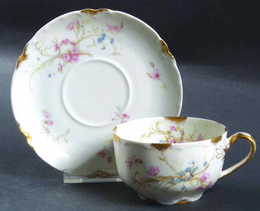 Schleiger 78b Flat Cup & Saucer Set by Haviland-1